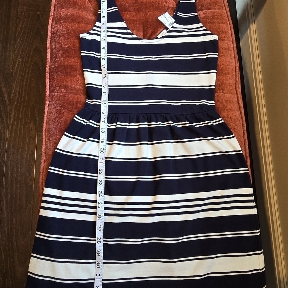 J  Crew NWT Dress Black and White Stripe Sleeveless Button Back Mini XS - Picture 10 of 10